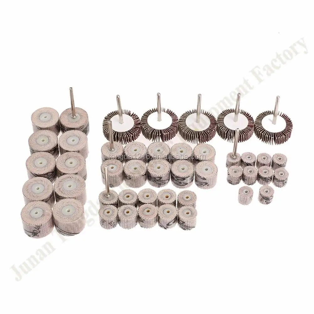 Customized Flap Wheel With Shaft / Emery Flap Wheel / Mounted Flap