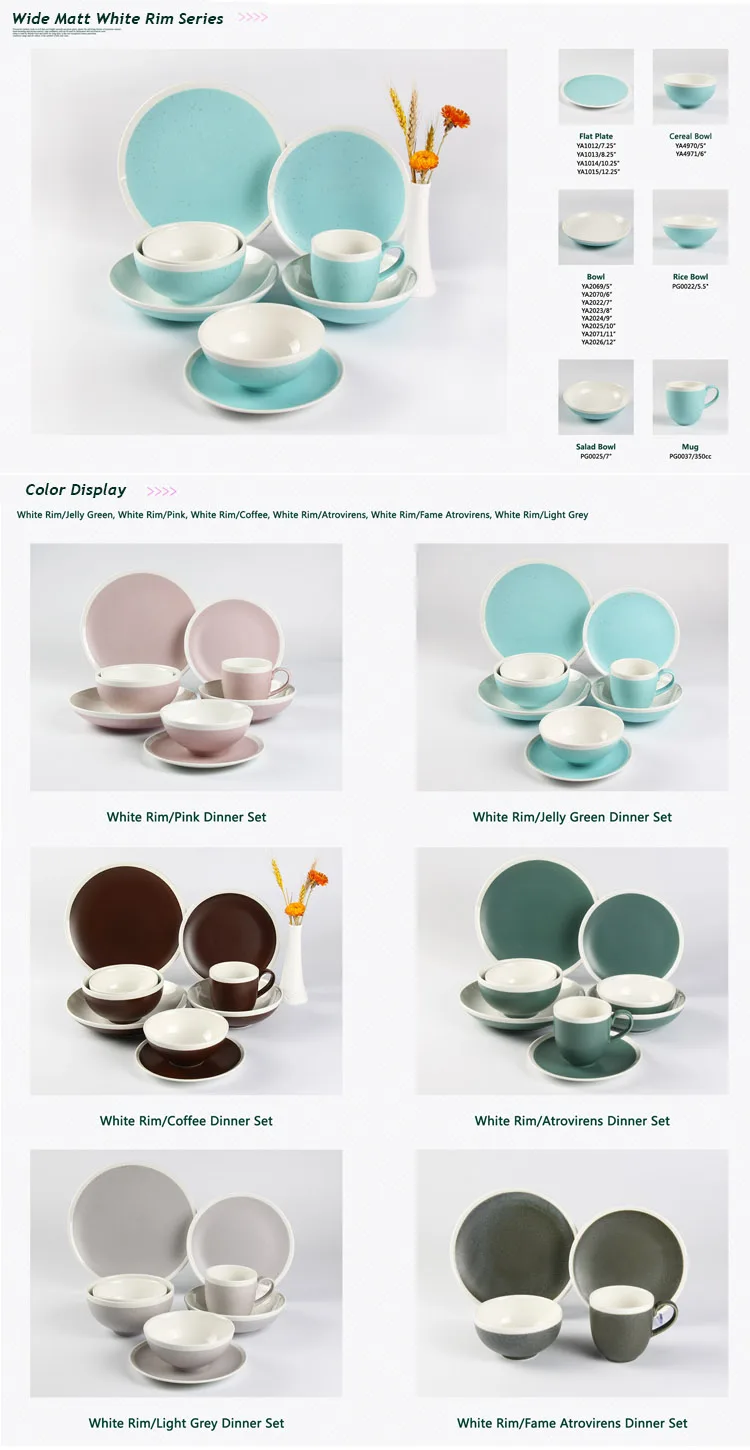Kuwait Porcelain Restaurant Tableware Dinnerware Set For Hotel