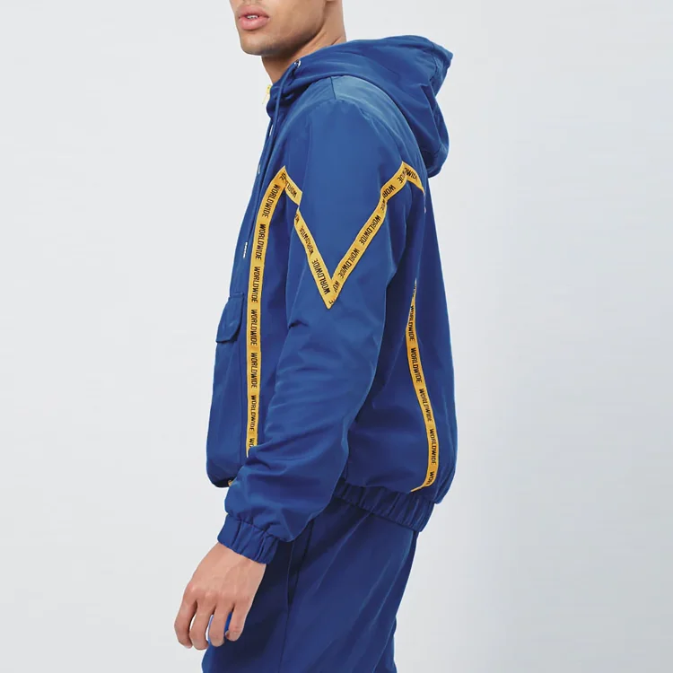 mens nylon tracksuit set