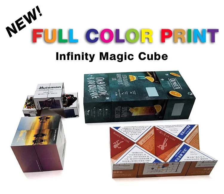 Custom Promotional 3d Advertising Folding Magnetic Magic Photo Cube