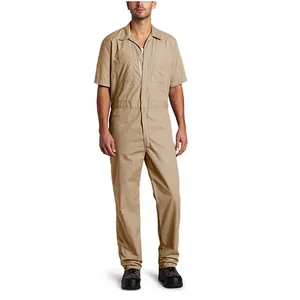 Khaki Short-Sleeve Coverall Work Wear Uniforms Khaki Short-Sleeve Coverall Work Wear Uniforms