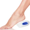 Massaging Gel Heel Cushions Insoles Soles, Silicone Heel Cup Gel Shoe Inserts for Men and Women (L: US men's (9.5-10), Blue)
