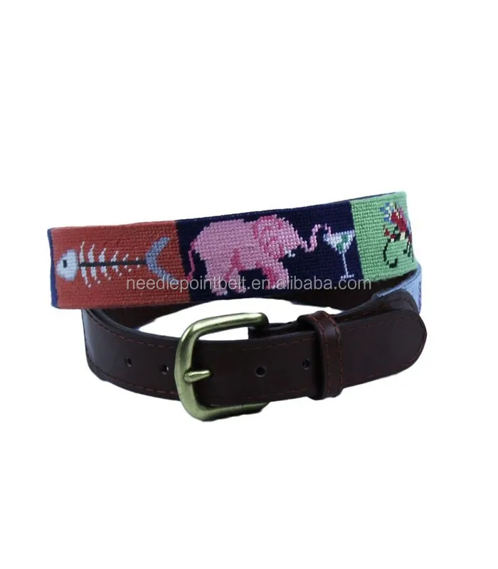 Greatest Hits Needlepoint Belt in Navy1.jpg