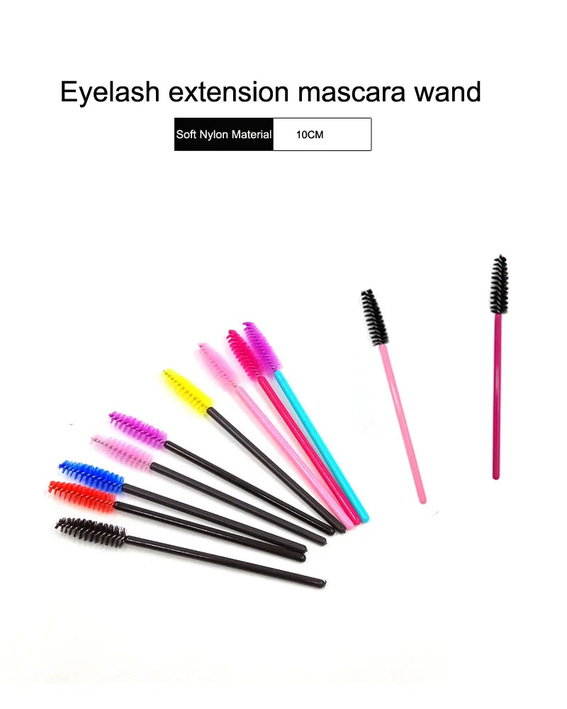 Colorful Disposable Eyelash Mascara Brush High Quality Nylon Makeup Brush Eyelash Extension Brush