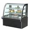 marble base single curved glass cake showcase