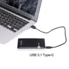 2.5" SATA SSD Hard Disk Drive to USB 3.1 Type-C 10Gbps Converter Adapter External Aluminum Enclosure Case Caddy + USB Cable