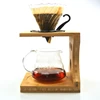 coffee maker V60 iced cold brew filter cup/ paper filter office household/ bamboo stand rack V60 set