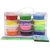 12pcs/set super light plasticine modeling clay in PVC clear box with tools
