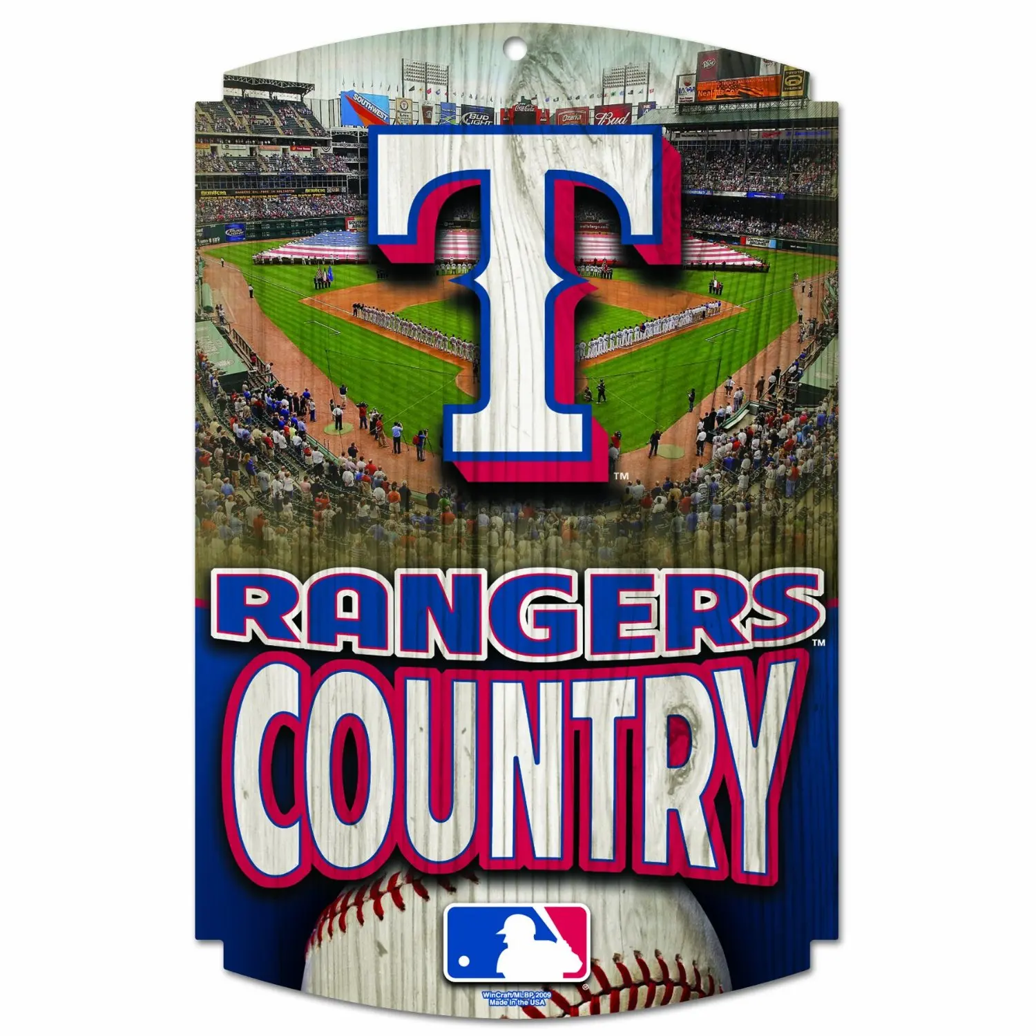 MLB Texas Rangers Wood Signs