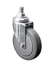 EDL Medium 5" 110Kg TPE TPR Wheels Castors Zinc Thread Screw Swivel Roller Rotation Industrial Casters Wheels for trolley cart