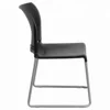 Black plastic chair stack