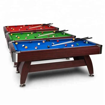 Brown Wood Color 7 Foot Ball Return Pool Table Mdf Playing Court 8 Ball Table Billiard Full Size View Ball Return System Billiard Table H J Product
