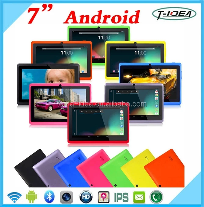 7 Inch Quad Core Android Tablet With Wifi Bluetooth Camera 1024*600 Resolution