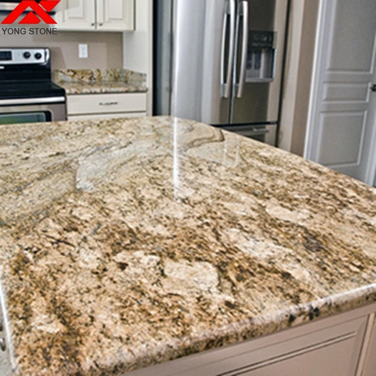 Indian Yellow River Granite Kitchen Countertops Lowes For Sale