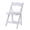 Factory Resin white foldable design, plastic wedding folding chair for bride show