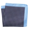 China Supplier 33x33cm Large Handkerchief with Your Logo Navy Coloful Dot Pocket Square Men Polka Dot Casual Hankies for Men