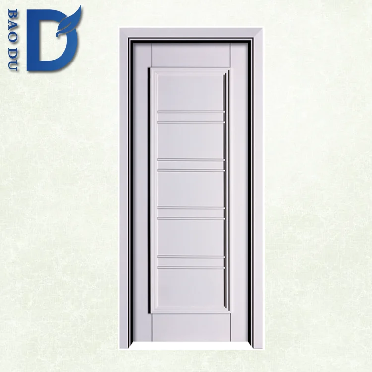 Modern Simple Wood Door Design With Wood Veneer Skin And Picture