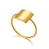 2019 Best Selling Stainless Steel Bend Bar Geometric Gold Ring for Women