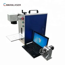Rotary Attachment Fiber Laser Marking Machine For Plastic PVC Pipe