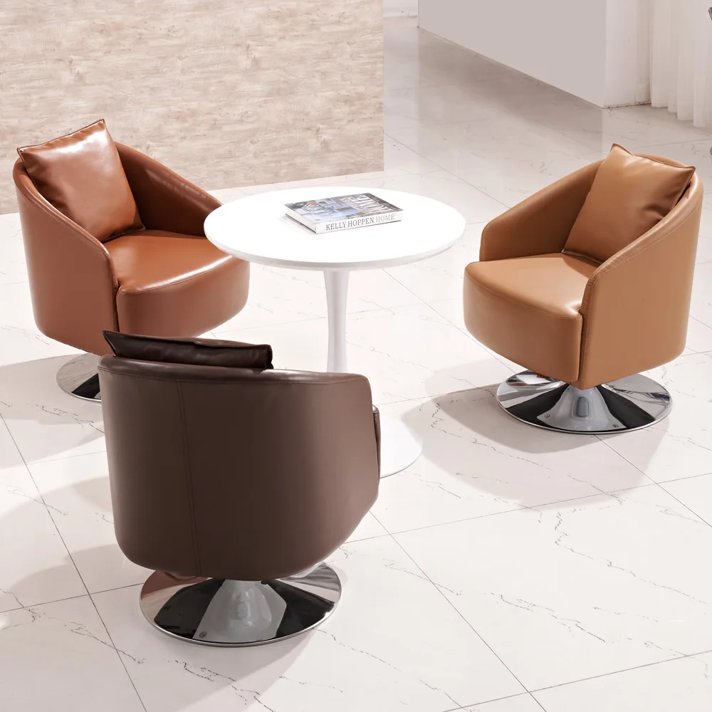 Rotating Small Leather Single Sofa Chair,Living Room Furniture Buy