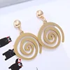 fashion design good quality wholesale spiral geometric Retro charm simple alloy cute Earrings Jewelry for women