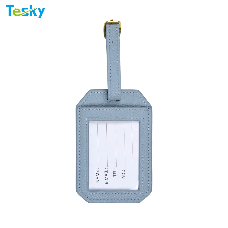 Factory Wholesale Travel Baggage Bag Tag Personalized Custom Pu Leather