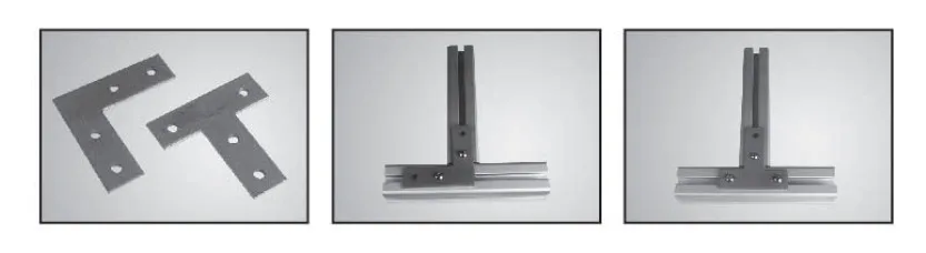 MV-OPC-T-40 T shaped 90 degree chrome steel metal connecting brackets for wood angle bracket