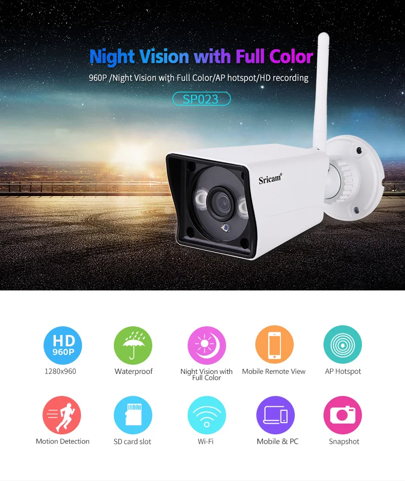 full color night vision security camera