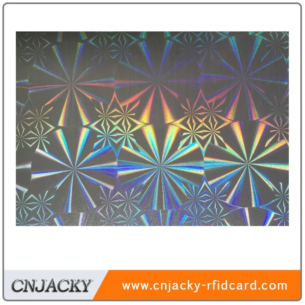 Customized Pattern Hologram Film Holographic Overlay For Pvc Card