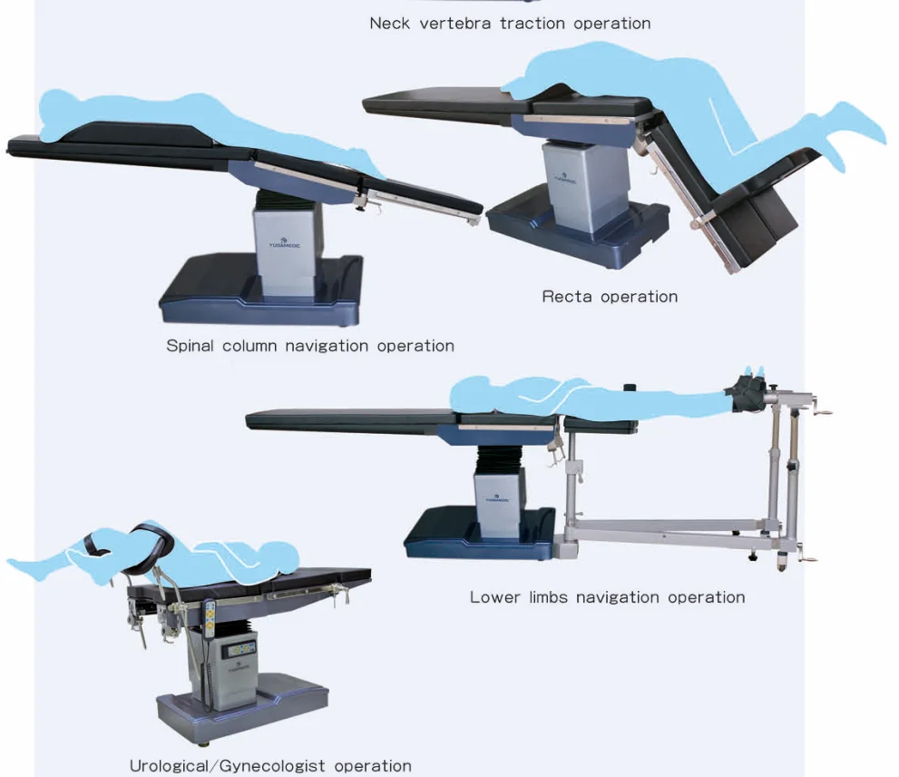 Electric surgery table for rectal and kidney urological operation