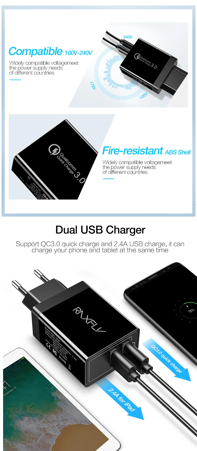 QC 3.0 USB Wall Charger