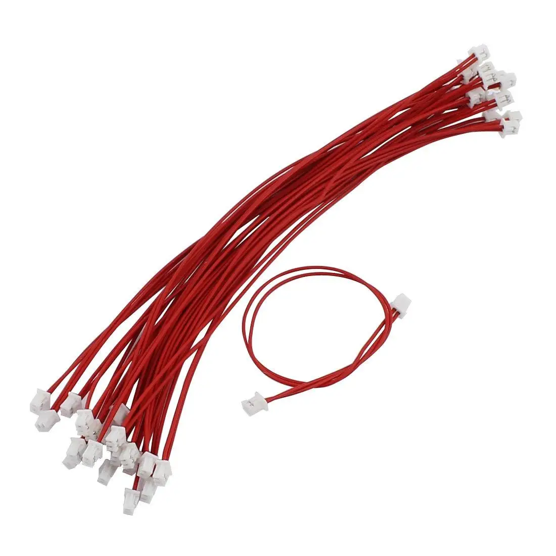 uxcell 10Pcs 150mm Length 1.25mm Pitch Female 14Terminals Connector Extension Cable Black