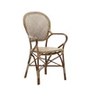 Rossini brown Bistro Armchair / aluminum cafe chair rattan