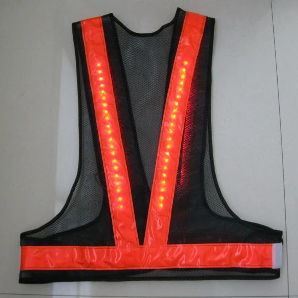 High Visibility Flashing Led Reflective Safety Vest With 84 Led Lights