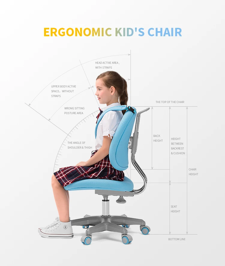 Ergonomic Chair For Kids Height Adjustable Study Chair For