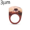 ODM Custom Secret Resin Ring Womens Jewelry Miniature Frosen Pressed Plant Flower Eco Resin Botanical Wooden Rings