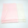 Hot sell A4 mirror plastic button envelope document file folder with snap and flap