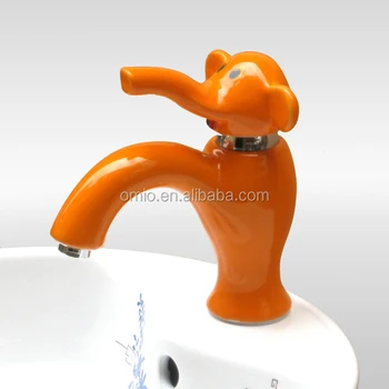 Curved Bathroom Faucet Color Water Tap Animal Shape Art Basin