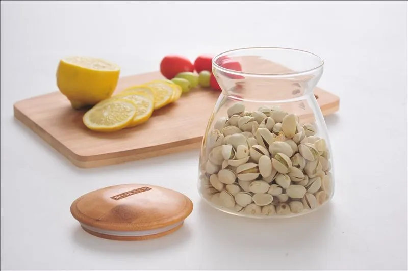 relea mushroom shaped borosilicate glass food container with