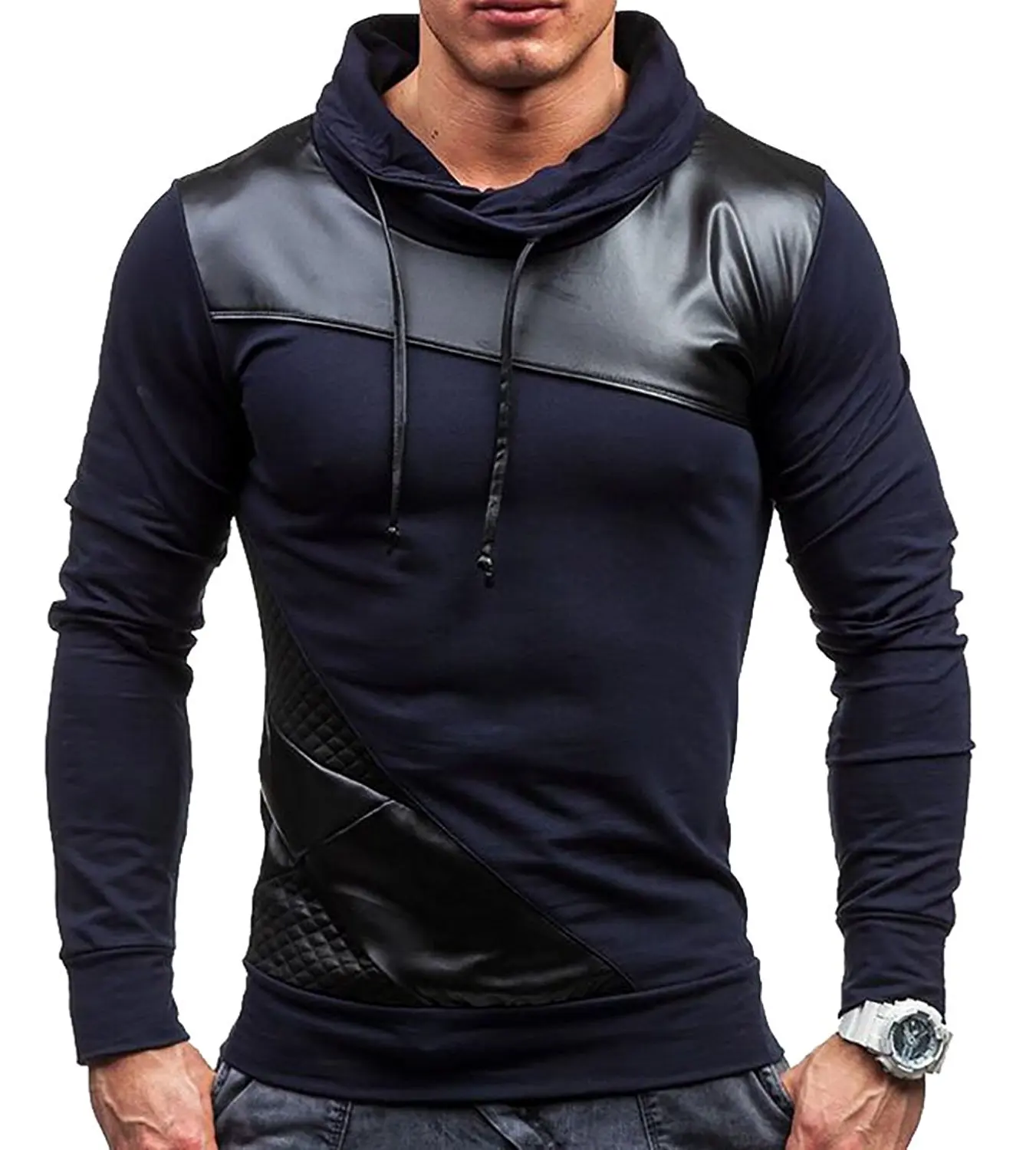 XQS Mens Winter Hoodies Relaxed Fit Fleece Hipster Pullover Sweatshirts