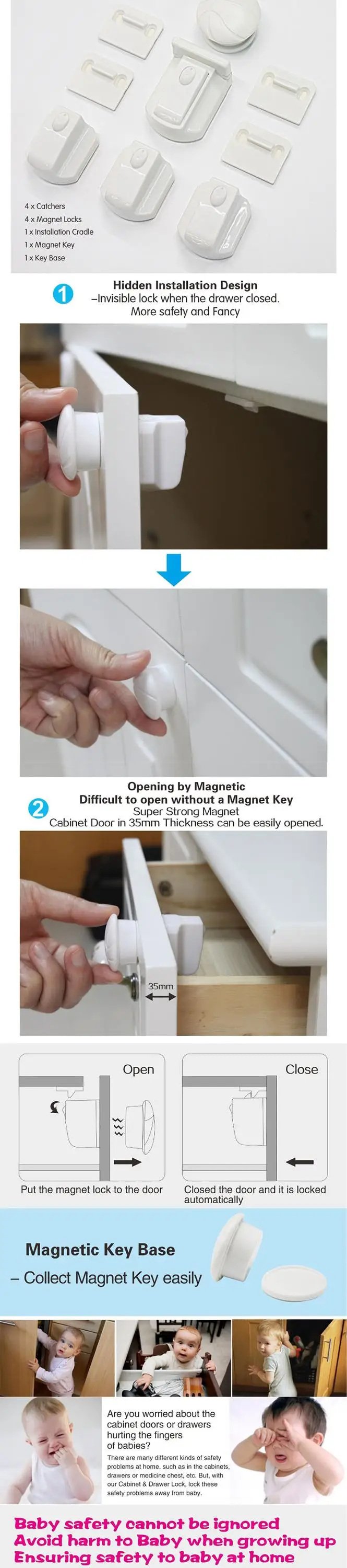 Produk Bayi Keselamatan Mengunci Lemari Kunci Tersembunyi Magnetik Anak Keselamatan Lock Magnetic Bayi Kunci Buy Magnetic Baby Lock Locking Cabinets Lock Magnetic Child Safety Lock Product On Alibaba Com