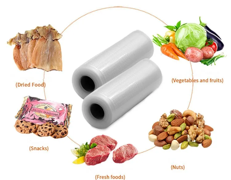 Wholesale Custom Printed Clear Plastic Roll Food Vegetable Shopping