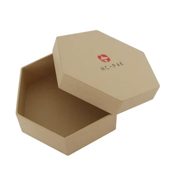 Download Fancy Round Corner Hexagonal Cardboard Christmas Gift Packaging Box Brown Kraft Paper Box - Buy ...