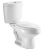 White Two-Piece High-Efficiency Elongated Leisure Height Toilet with Siphon Jet Flush