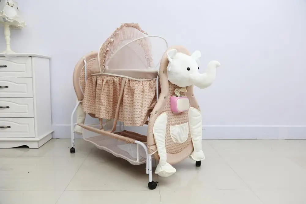 baby crib plush elephant