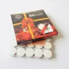 wholesale 50pcs cheap paraffin wax tea light candle in low price