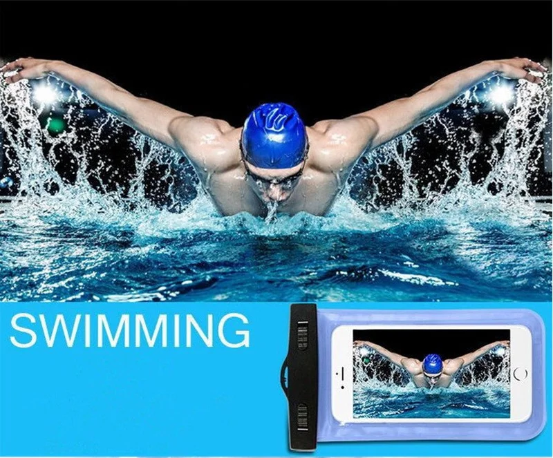 Universal Waterproof Mobile Phone Case For phone Clear PVC Sealed Underwater Cell Swimming Pouch Cover custom waterproof bag