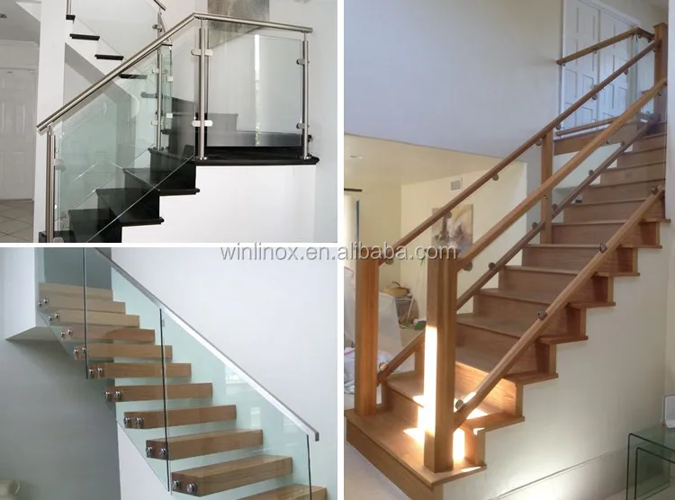 Residential Tempered Glass Stair Railing Post Clamp And Standoff Bolt