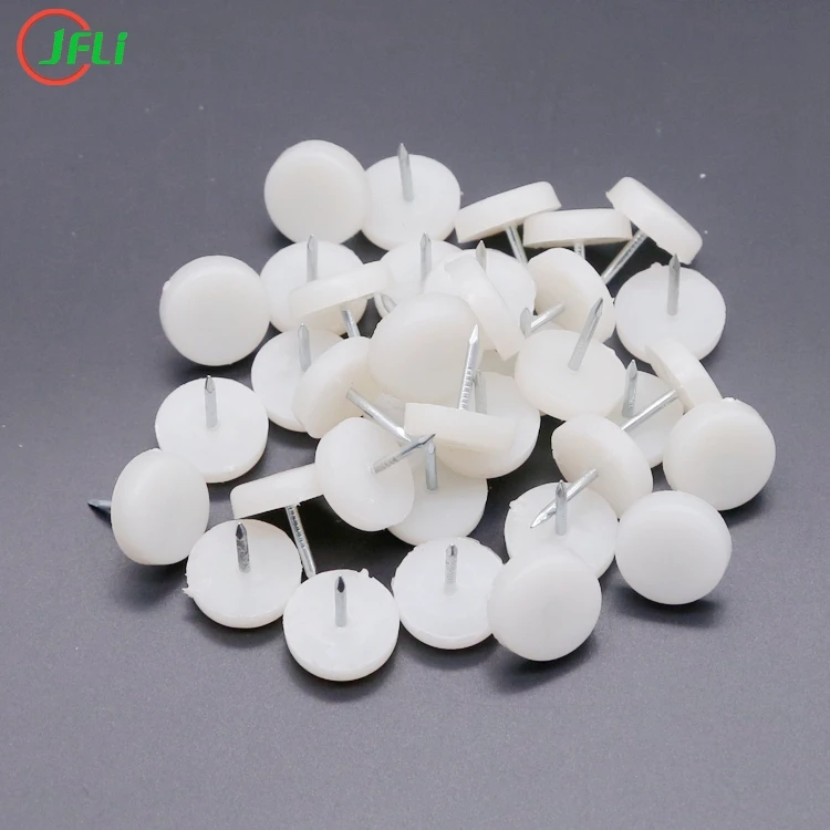 Plastic Base Adjustable Foot Nail Thread Steel Screw Foot Table Desk