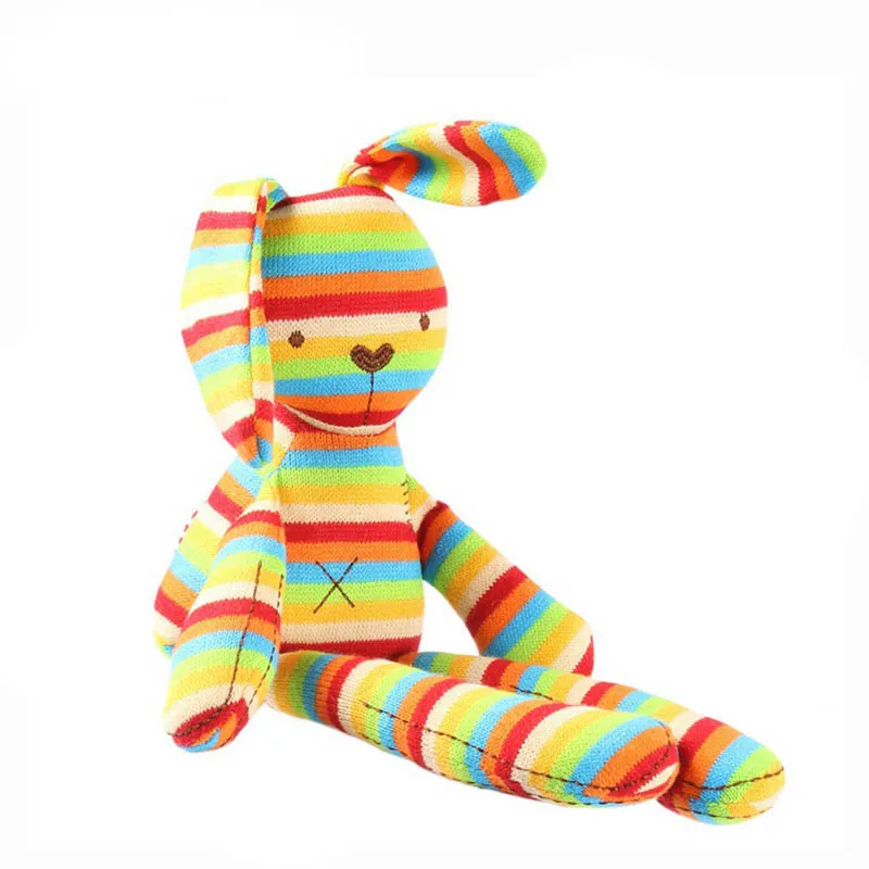 striped bunny stuffed animal